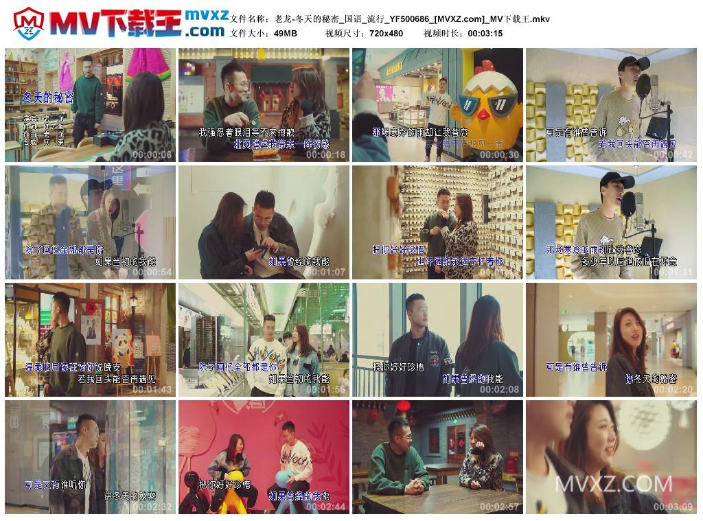 老龙-冬天的秘密_国语_流行_YF500686